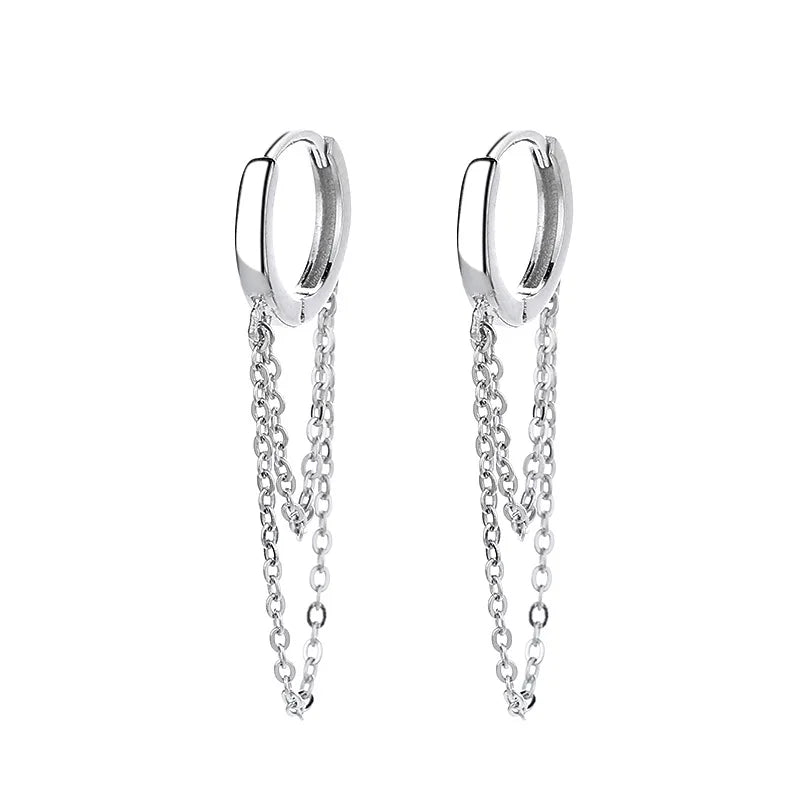 Arracadas con Cadena Doble
