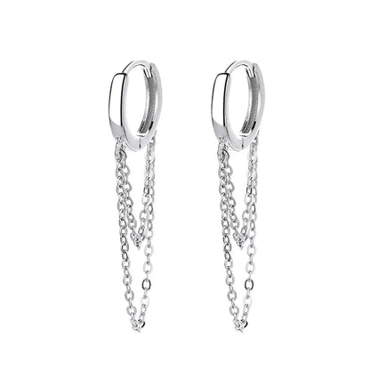 Arracadas con Cadena Doble