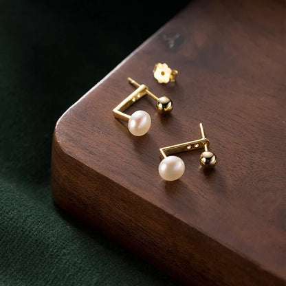 Aretes de Perla de Agua Dulce