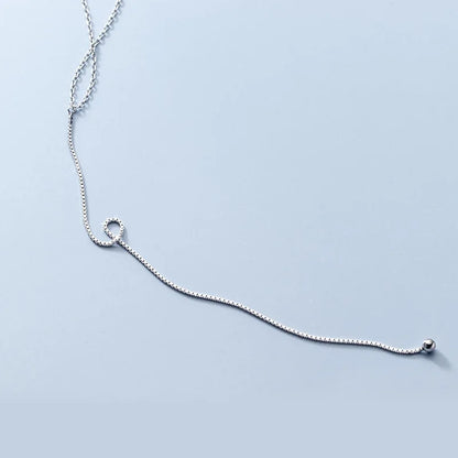 Collar Largo con Flecos de Cadena