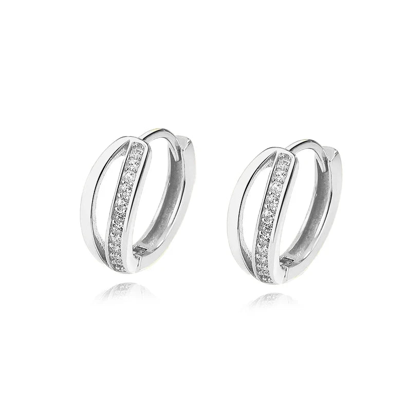 Arracadas con Dije Colgante de Zirconias