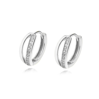 Arracadas con Dije Colgante de Zirconias