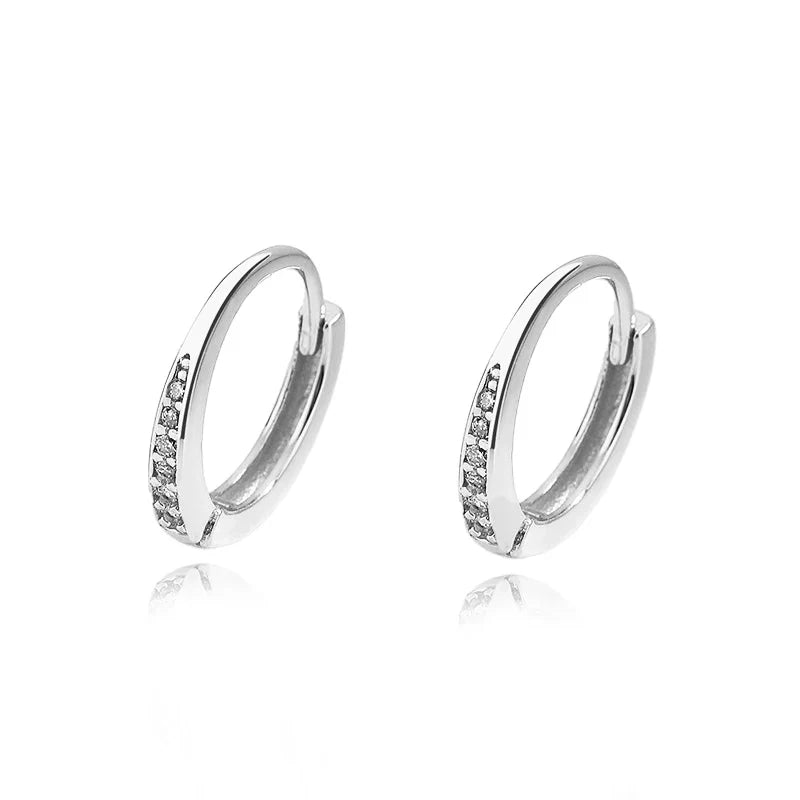 Arracadas con Dije Colgante de Zirconias