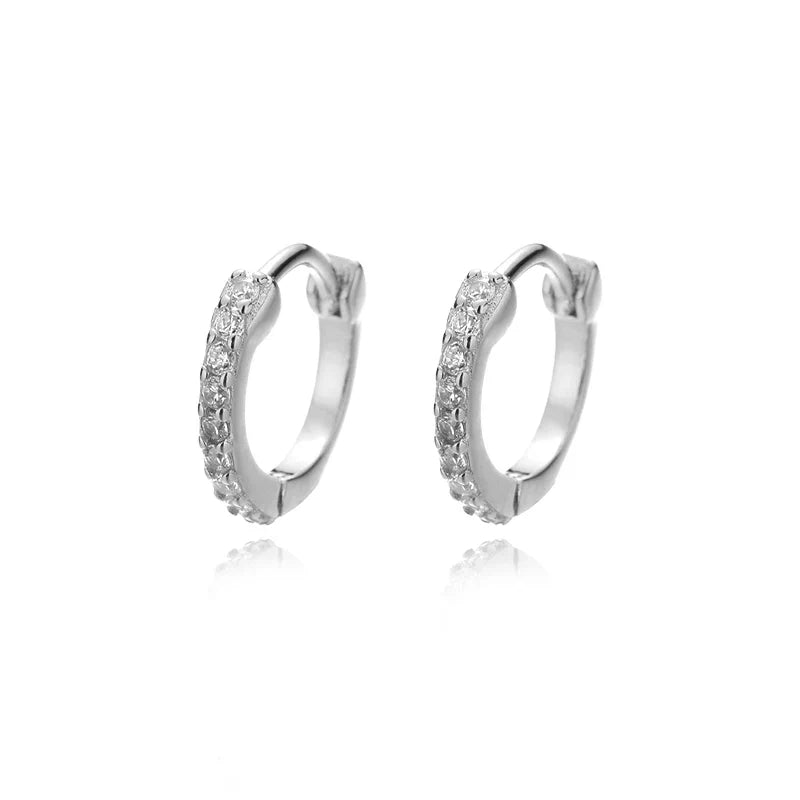 Arracadas con Dije Colgante de Zirconias