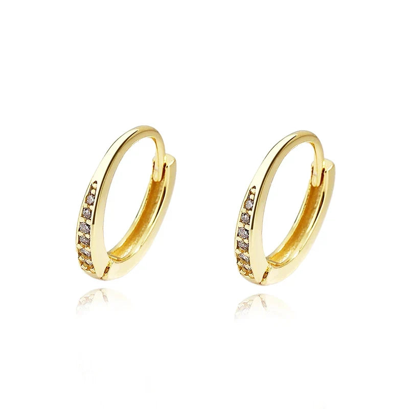 Arracadas con Dije Colgante de Zirconias