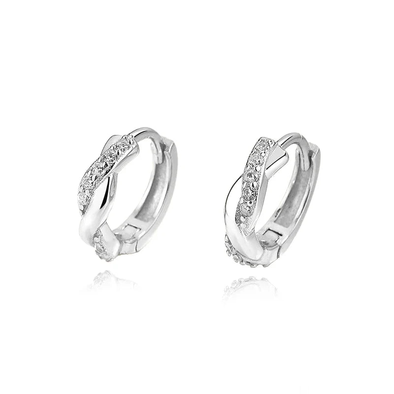 Arracadas con Dije Colgante de Zirconias