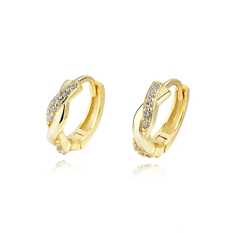 Arracadas con Dije Colgante de Zirconias