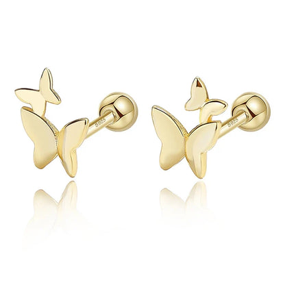 Aretes Mariposa con Rosca