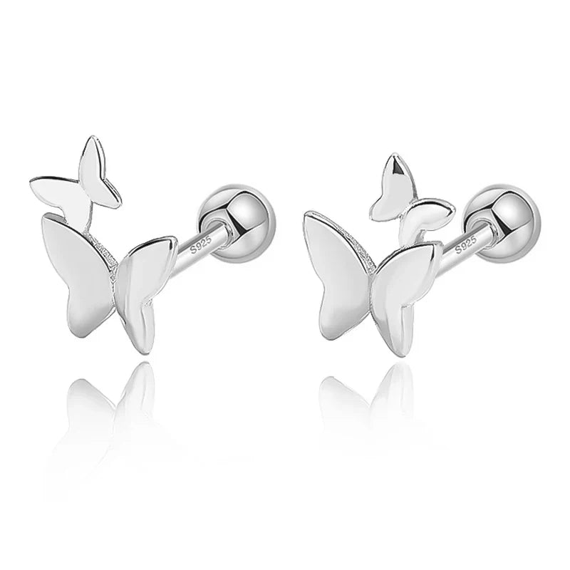 Aretes Mariposa con Rosca