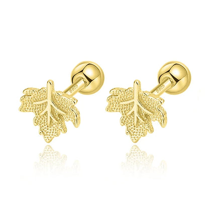 Aretes Hojas de Ginkgo y Maple