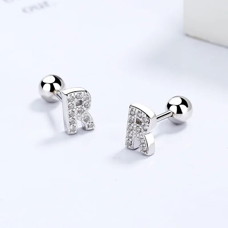 Aretes Inicial con Zirconias de Rosca