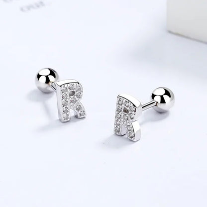Aretes Inicial con Zirconias de Rosca