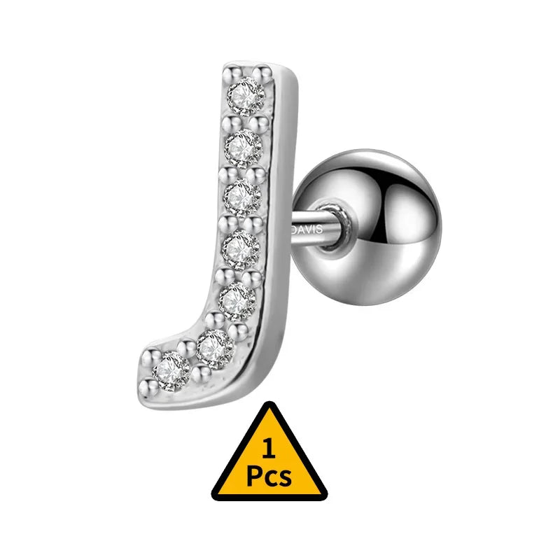Aretes Inicial con Zirconias de Rosca