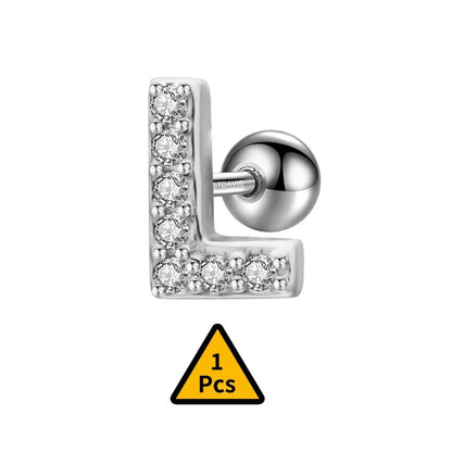 Aretes Inicial con Zirconias de Rosca