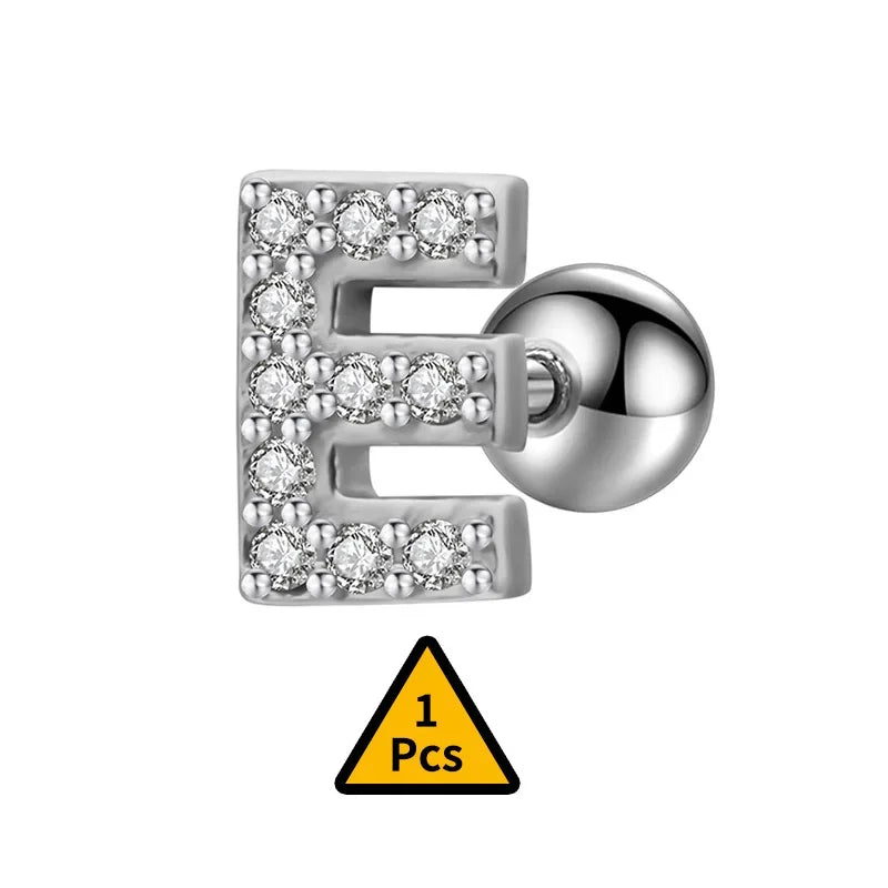 Aretes Inicial con Zirconias de Rosca
