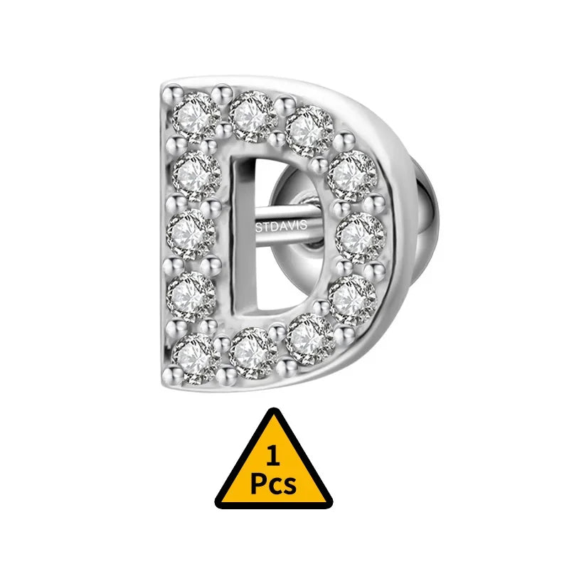 Aretes Inicial con Zirconias de Rosca