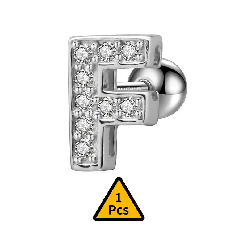 Aretes Inicial con Zirconias de Rosca