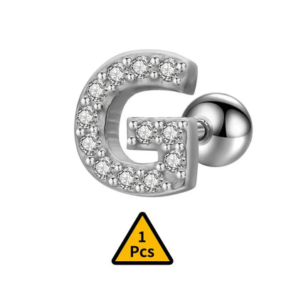 Aretes Inicial con Zirconias de Rosca