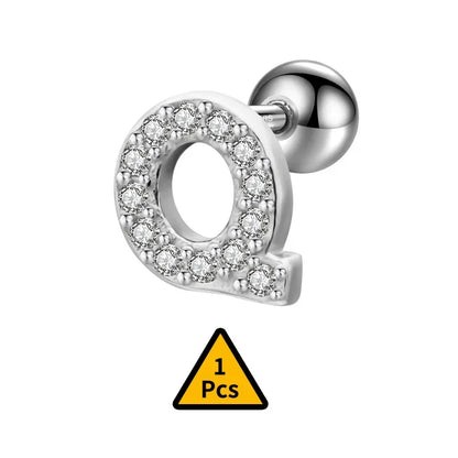 Aretes Inicial con Zirconias de Rosca