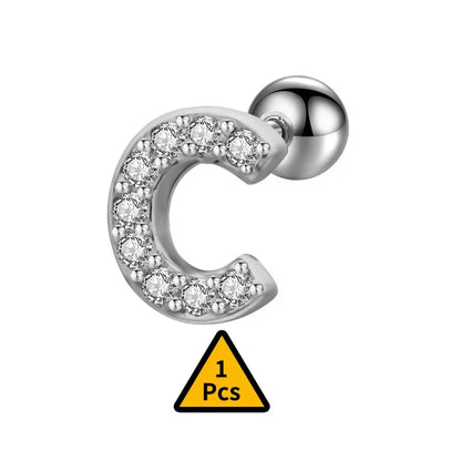 Aretes Inicial con Zirconias de Rosca