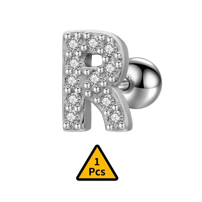 Aretes Inicial con Zirconias de Rosca