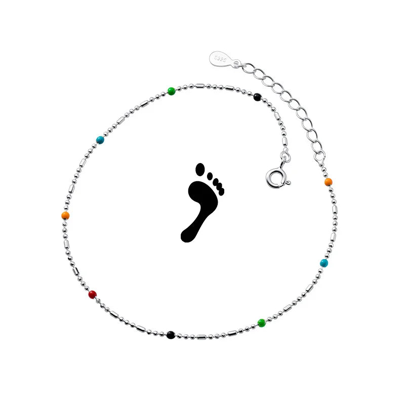 Tobillera de Cuentas de Colores
