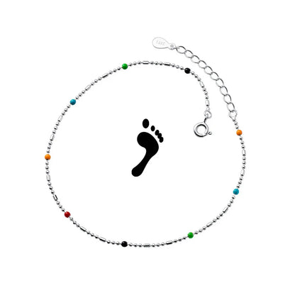 Tobillera de Cuentas de Colores