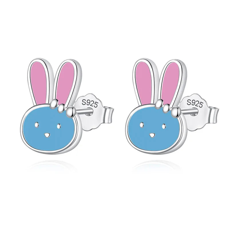 Aretes Conejito Esmaltado