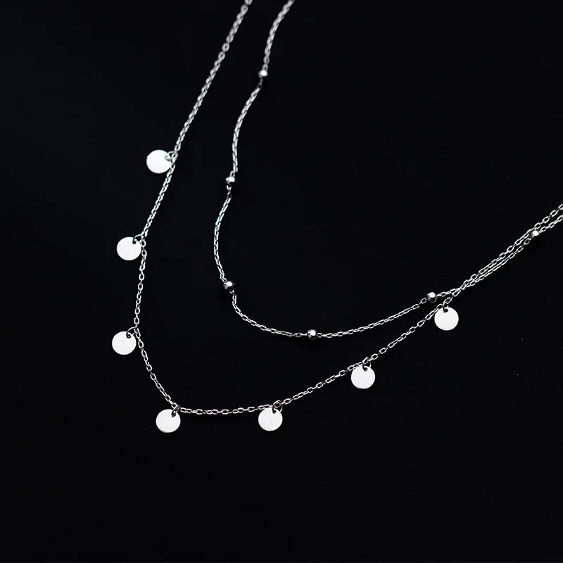 Collar Choker Doble de Discos