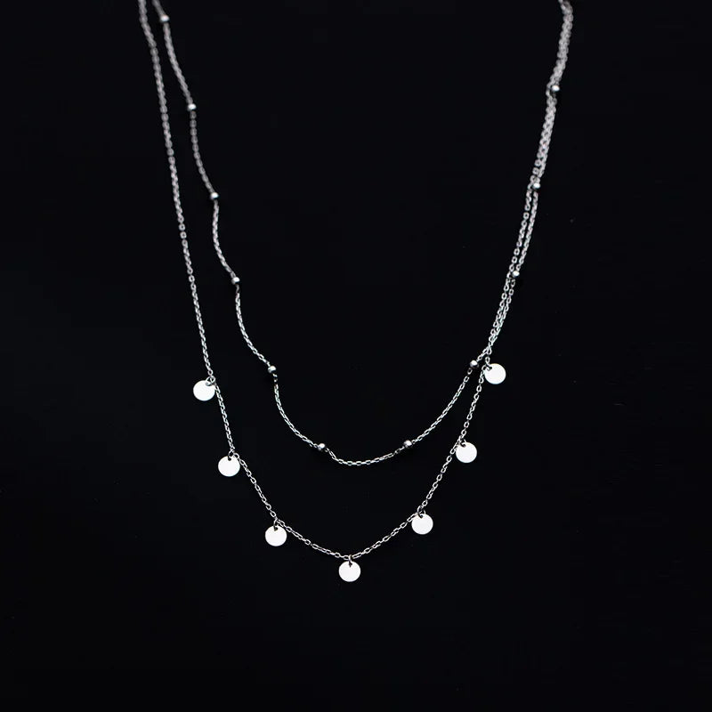 Collar Choker Doble de Discos