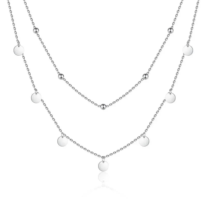 Collar Choker Doble de Discos