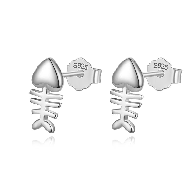 Aretes Pececito en Plateado o Dorado