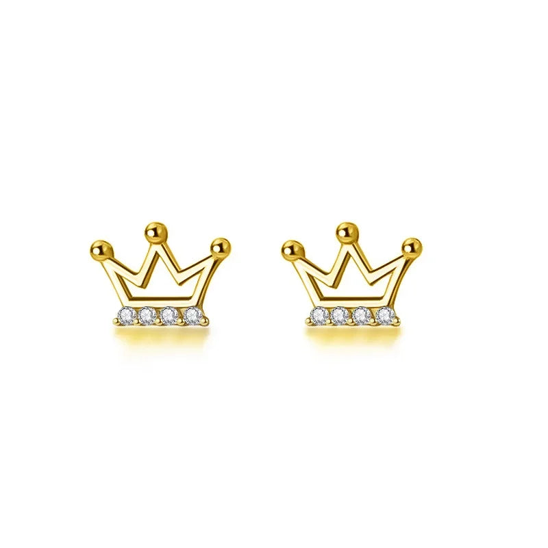 Aretes Corona con Zirconias