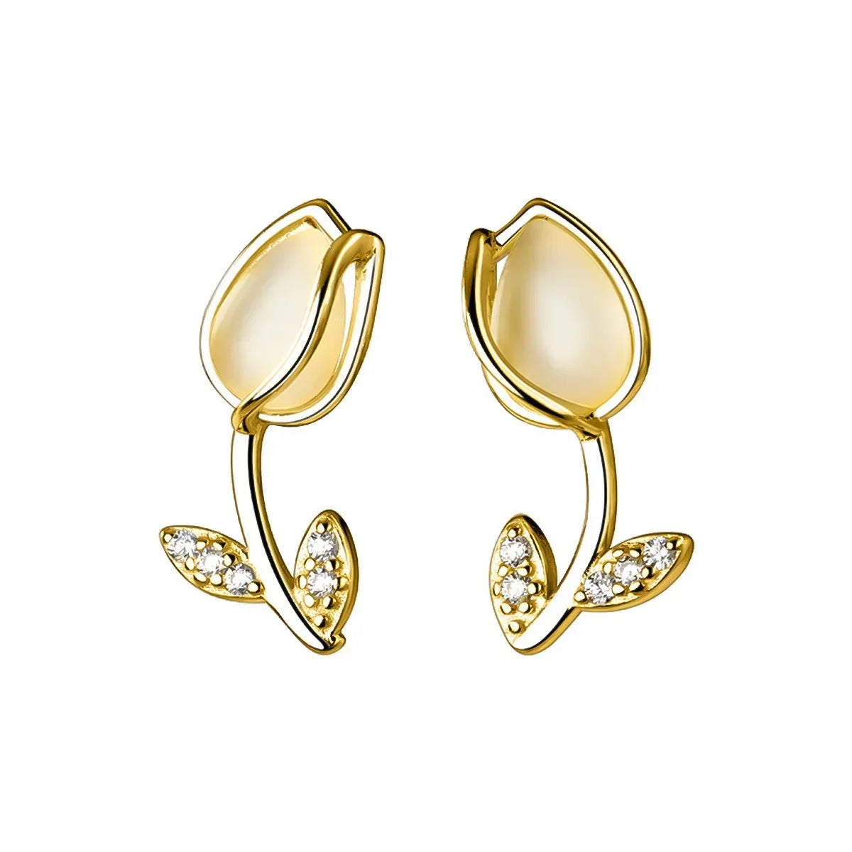 Collar Tulipán con Zirconias