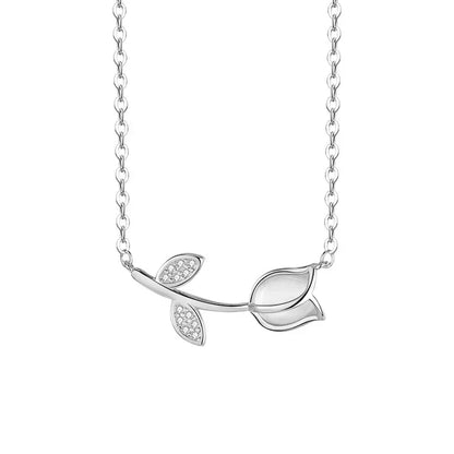 Collar Tulipán con Zirconias