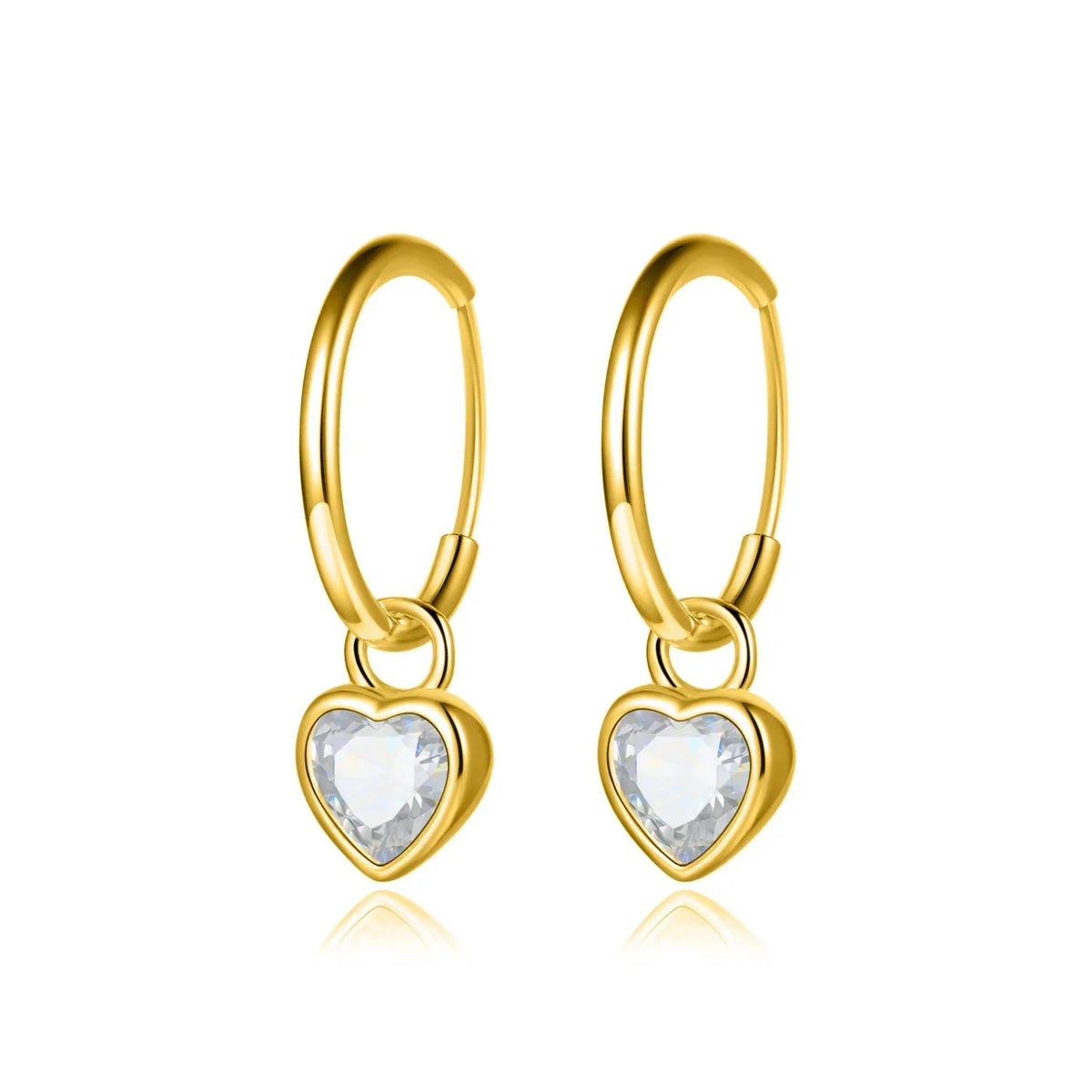 Arracadas Corazón Romántico con Zirconia
