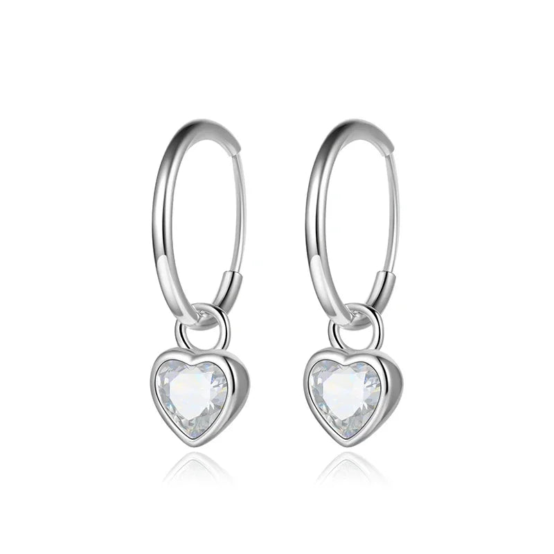 Arracadas Corazón Romántico con Zirconia