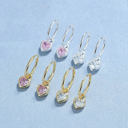 Arracadas Corazón Romántico con Zirconia