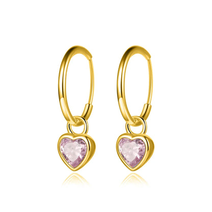 Arracadas Corazón Romántico con Zirconia