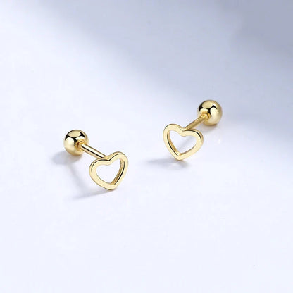 Aretes Corazón Calado de Rosca