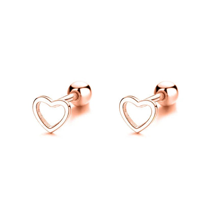 Aretes Corazón Calado de Rosca
