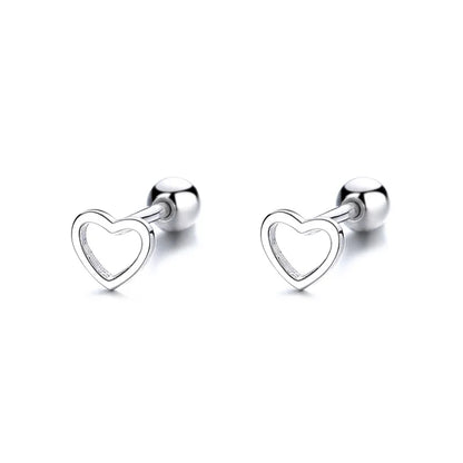 Aretes Corazón Calado de Rosca