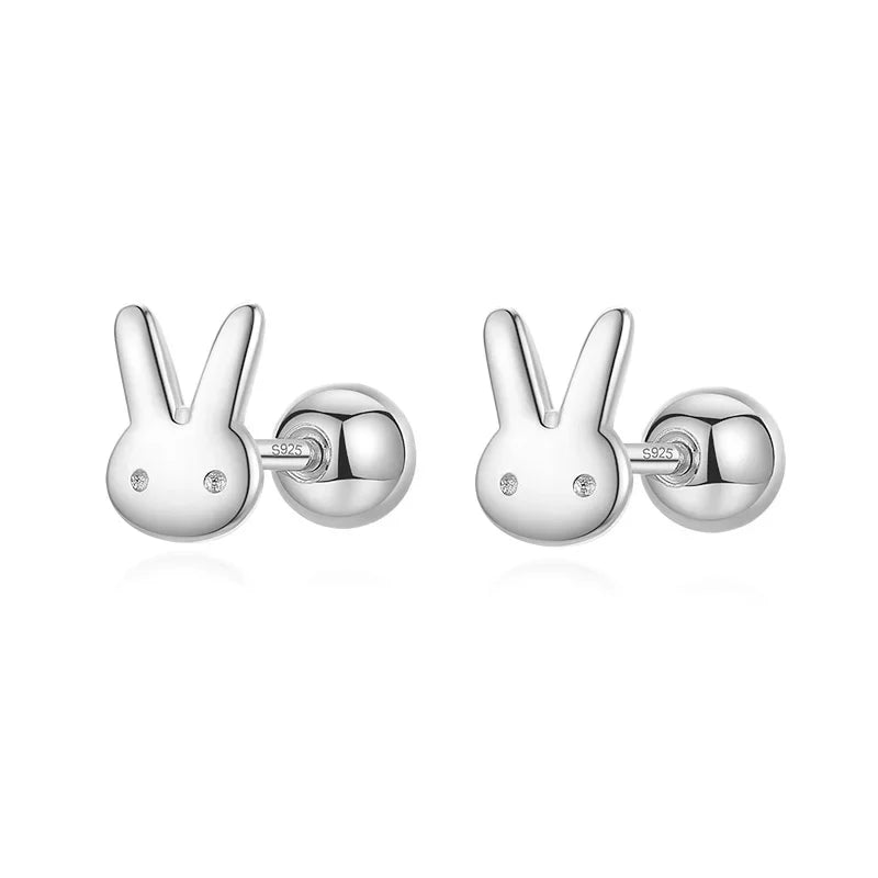 Aretes Conejito con Rosca