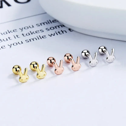 Aretes Conejito con Rosca