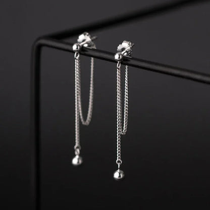 Aretes con Cadena de Bolitas