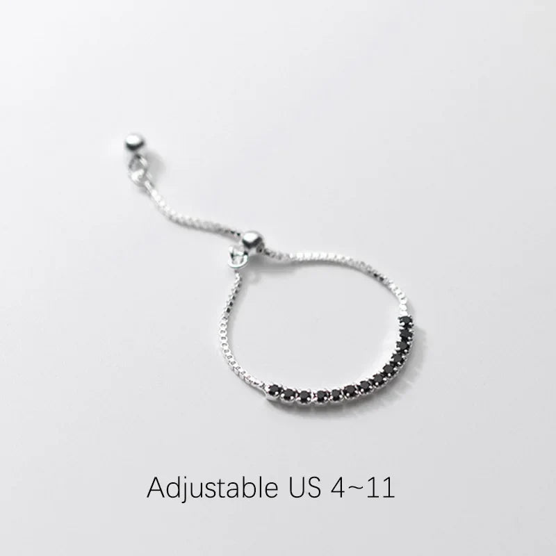 Anillo Cadena con Zirconias Ajustable