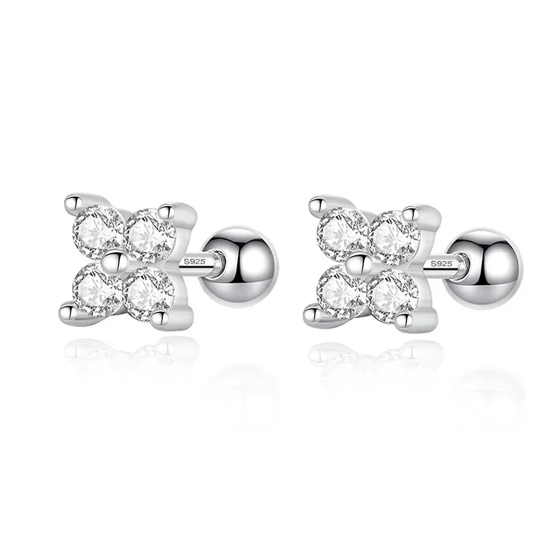 Aretes Trébol con Zirconias