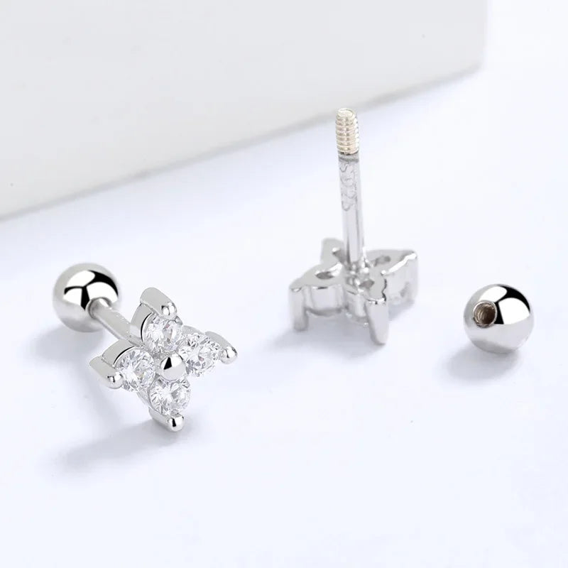 Aretes Trébol con Zirconias