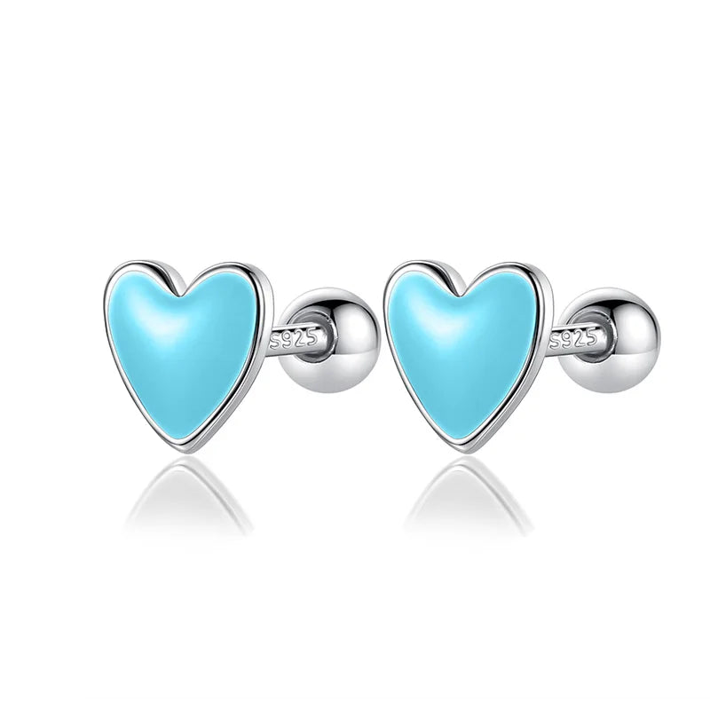Aretes Corazón Esmaltado