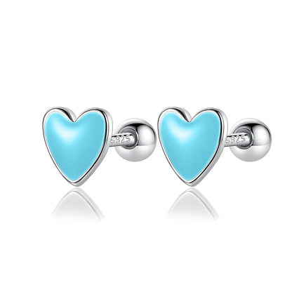 Aretes Corazón Esmaltado